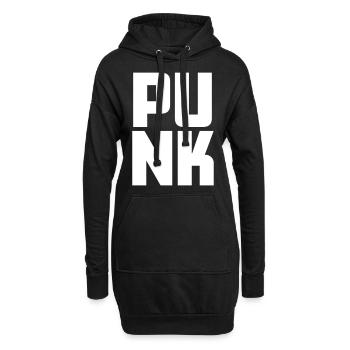 punk Punkmusic Punk Musik Geschenkidee Cool - Hoodie-Kleid - Schwarz - Vorne