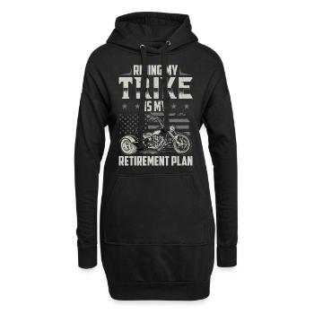 Trike - Hoodie-Kleid - Schwarz - Vorne