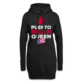 Drapeau de Porto Rico - Sweat-shirt à capuche long Femme - noir - Devant