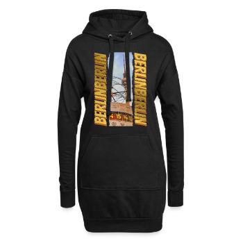 Berlin Fernsehturm Skyline Gold Deutschland - Hoodie-Kleid - Schwarz - Vorne
