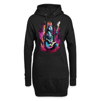 Licorne de roche - Sweat-shirt à capuche long Femme - noir - Devant