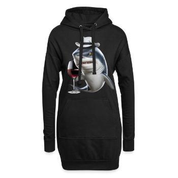 Hai Wein - Hoodie-Kleid - Schwarz - Vorne