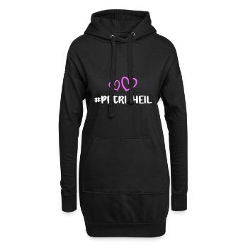 Petri Heil Herz - Hoodie-Kleid - Schwarz - Vorne