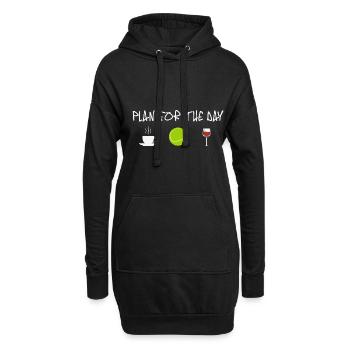 Plan for the Day Coffe Tennis Wine - Hoodie Dress - black - Front