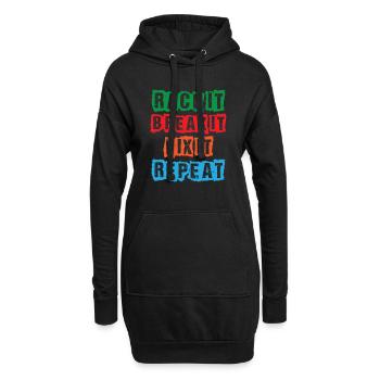 Race it Break it Fix it Repeat - Sweat-shirt à capuche long Femme - noir - Devant