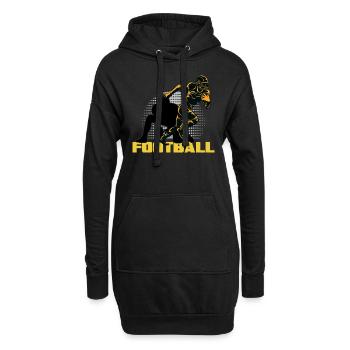 american football tackle quarterback footballer - Hoodie-Kleid - Schwarz - Vorne