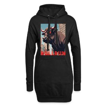 Marché boursier Bull Bull Run 2024/25 Crypto Trading - Sweat-shirt à capuche long Femme - noir - Devant