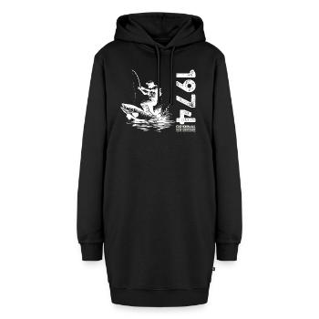 50ème Anniversaire Pêcheur Pêche 1974 Millésime 1974 - Sweat-shirt à capuche long Femme - noir - Devant