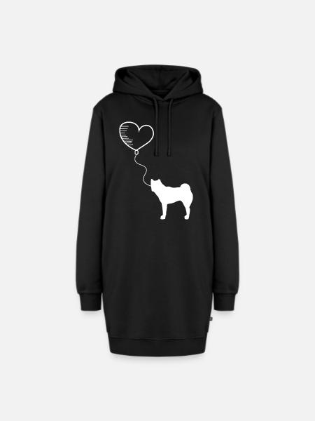 Akita, Geschenk, Akita T-Shirt , Akita Inu - Hoodie-Kleid - Schwarz