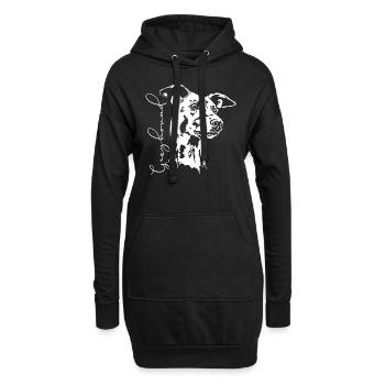 GREYHOUND Portrait Windhund Windhunde Wilsigns - Hoodie-Kleid - Schwarz - Vorne