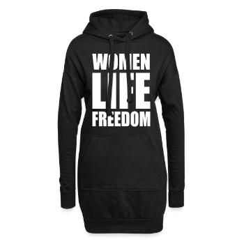 Women life freedom - Hoodie-Kleid - Schwarz - Vorne