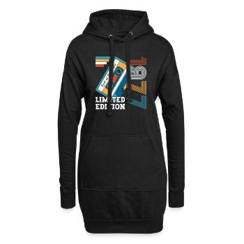 46. Geburtstag November Jahrgang 1977 Kassette - Hoodie-Kleid - Schwarz - Vorne