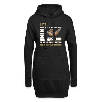 Rentner Rentnerin Rente Geschenk Ruhestand - Hoodie-Kleid - Schwarz - Vorne