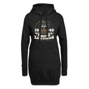 Legendär Mai 1949 Jahrgang 1949 Geburtstag 1949 - Hoodie-Kleid - Schwarz - Vorne