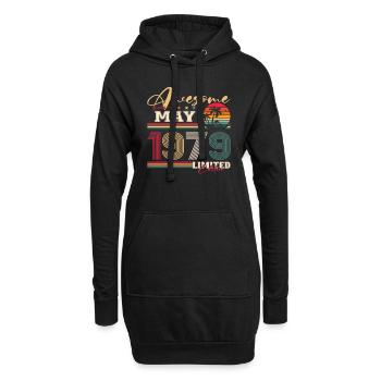 Original 1979 Jahrgang 1979 45. Geburtstag 1979 - Hoodie-Kleid - Schwarz - Vorne