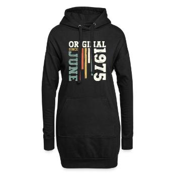 Original Juni 1975 Jahrgang 1975 Geburtstag 1975 - Hoodie-Kleid - Schwarz - Vorne
