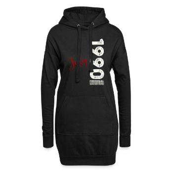 34ème anniversaire Original Juillet 1990 Millésime 1990 - Sweat-shirt à capuche long Femme - noir - Devant