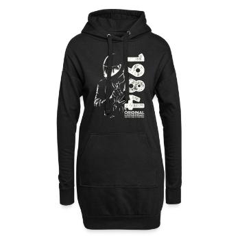 40. Geburtstag Jahrgang 1984 Motorradfahrer Biker - Hoodie-Kleid - Schwarz - Vorne