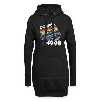Cassette 34ème Anniversaire Août 1990 Millésime 1990 - Sweat-shirt à capuche long Femme - noir - Devant