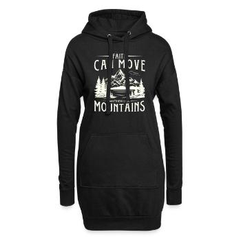 Faith can move Mountains, christliches Geschenk. - Hoodie-Kleid - Schwarz - Vorne