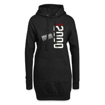 24. Geburtstag Vintage Dezember 2000 Jahrgang - Hoodie-Kleid - Schwarz - Vorne