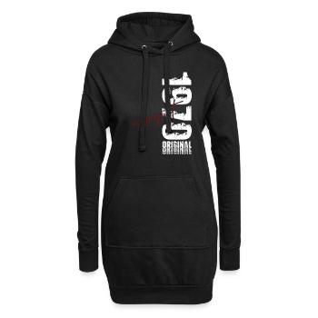 55e anniversaire Légende August Né en 1970 - Sweat-shirt à capuche long Femme - noir - Devant