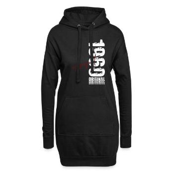 65e anniversaire Légende August Né en 1960 - Sweat-shirt à capuche long Femme - noir - Devant