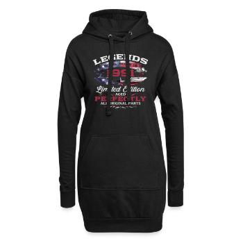 34ème Anniversaire Légendes Millésime 1991 - Sweat-shirt à capuche long Femme - noir - Devant