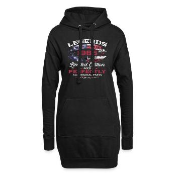 40ème Anniversaire Légendes Millésime 1986 - Sweat-shirt à capuche long Femme - noir - Devant
