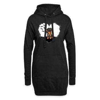 Dachshund Dackel Jagdhund Teckel Dackelfreund - Hoodie-Kleid - Schwarz - Vorne