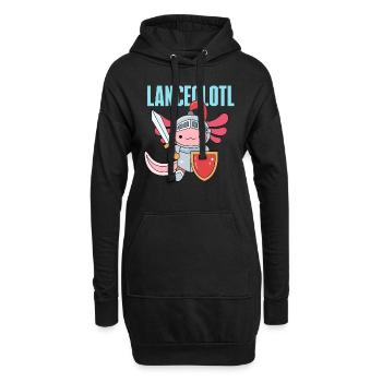 Conception de jeu de mots lancéolotl pour les amateurs d’axolotl - Sweat-shirt à capuche long Femme - noir - Devant