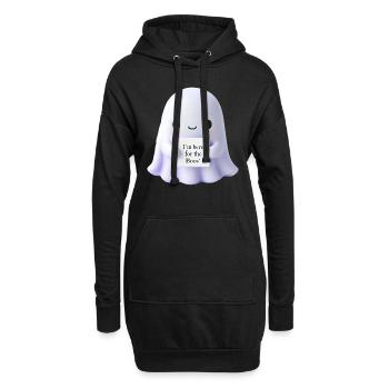 Idée cadeau fantôme d’Halloween - Sweat-shirt à capuche long Femme - noir - Devant
