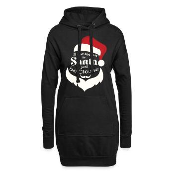 I Believe in Santa Just Beclause Christmas - Hoodie-Kleid - Schwarz - Vorne