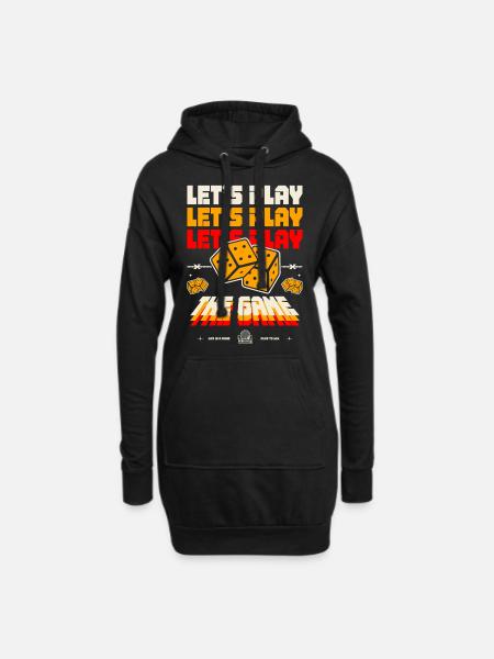Let's Play The Game Funny Gamers Gaming - Hoodie Dress - black
