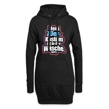 Mein 70er Jahre Kostüm In Der Wäsche Motto Party - Hoodie-Kleid - Schwarz - Vorne