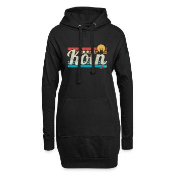 Köln Cologne Retro Vintage Surfer Kölner Karneval - Hoodie-Kleid - Schwarz - Vorne