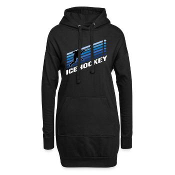eishockey icehockey wintersport penalty puck - Hoodie-Kleid - Schwarz - Vorne