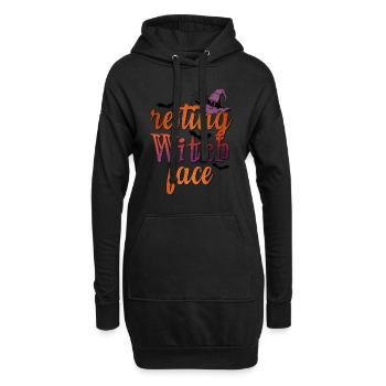 Halloween Resting Witch Face - Hoodie-Kleid - Schwarz - Vorne