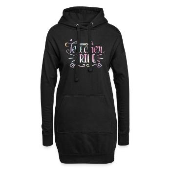 Retour à l’école Professeur de sports arc-en-ciel - Sweat-shirt à capuche long Femme - noir - Devant