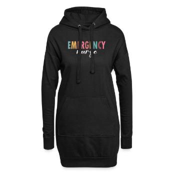 The life of an emergency nurse - Hoodie Dress - black - Front