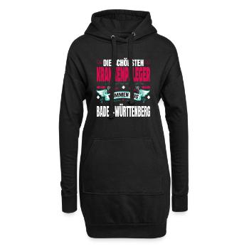 Die Schönsten Krankenpfleger Kommen Aus - Hoodie-Kleid - Schwarz - Vorne