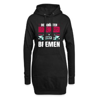 Die Schönsten Krankenpfleger Kommen Aus Bremen - Hoodie-Kleid - Schwarz - Vorne