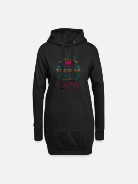 Funny ER Nurse My Level Of sarcasm Funny Nurse - Hoodie Dress - black