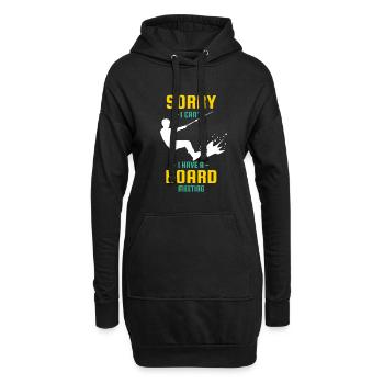 Désolé, je ne peux pas avoir une réunion du conseil d’administration Wakeboarder - Sweat-shirt à capuche long Femme - noir - Devant