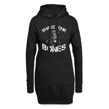 Secouez votre squelette osseux en disant Lusitg - Sweat-shirt à capuche long Femme - noir - Devant