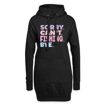 Sorry Can't Fishing Bye Funny Fishing - Hoodie-Kleid - Schwarz - Vorne