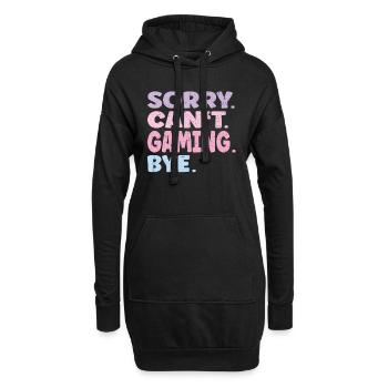 Sorry Can't Gaming Bye Funny Gaming - Hoodie-Kleid - Schwarz - Vorne