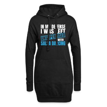 In My Defense I Was Left Unsupervised Salsa - Hoodie Dress - black - Front