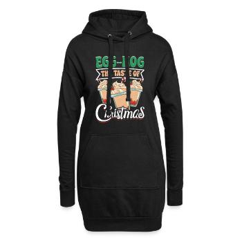 Le lait de poule est mon carburant d’hiver Hommes Femmes Crème glacée - Sweat-shirt à capuche long Femme - noir - Devant