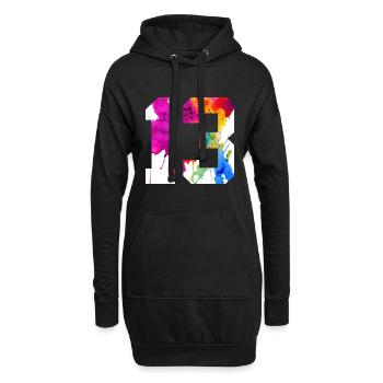 NUMMER 13 JAHRE ALT 13. GEBURTSTAG - Hoodie-Kleid - Schwarz - Vorne